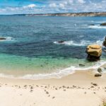 カリフォルニアのビーチと青い海　アメリカの風景