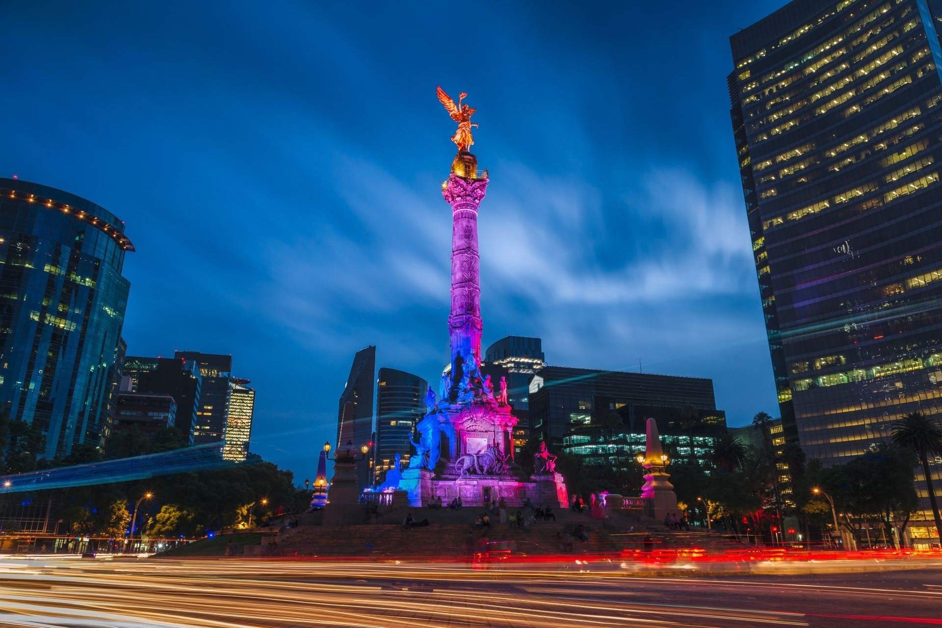 夕暮れのメキシコシティ　メキシコの風景