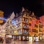 クリスマス前のストラスブールの風景　フランスの風景