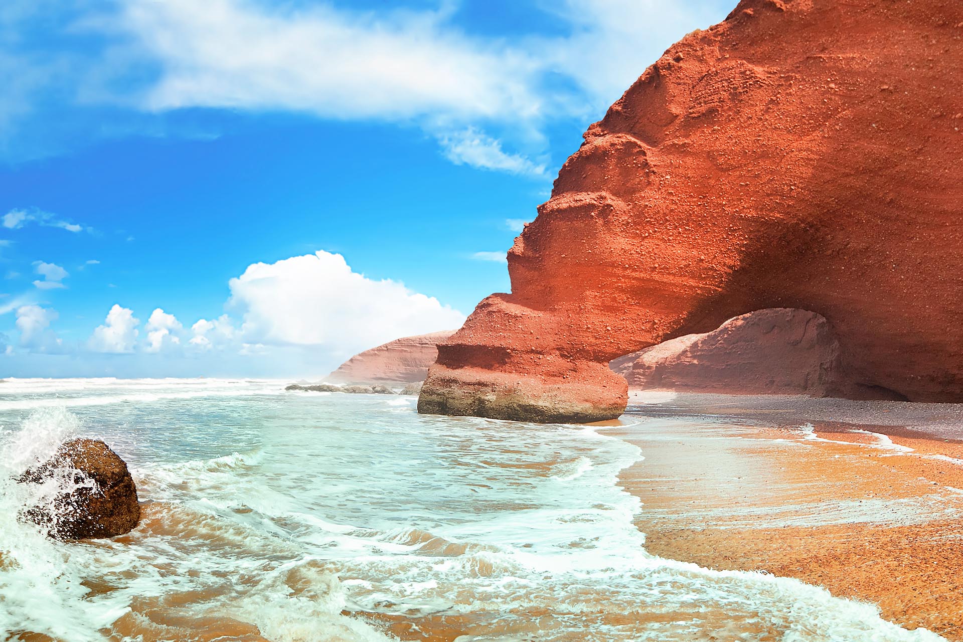 シディ・イフニーのビーチ　モロッコの風景