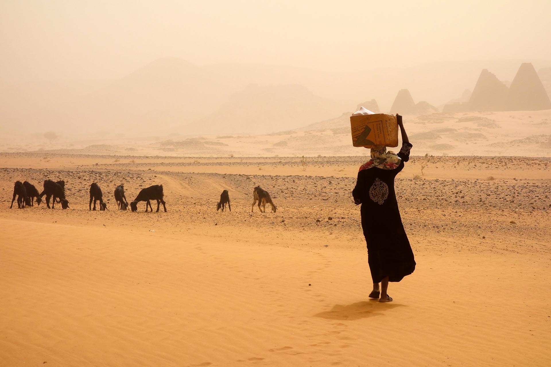 砂嵐　スーダンの風景