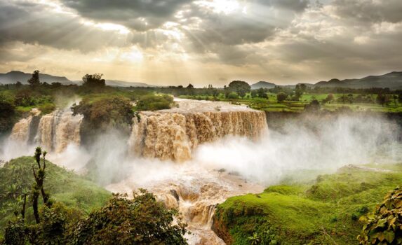 青ナイル滝　エチオピアの風景