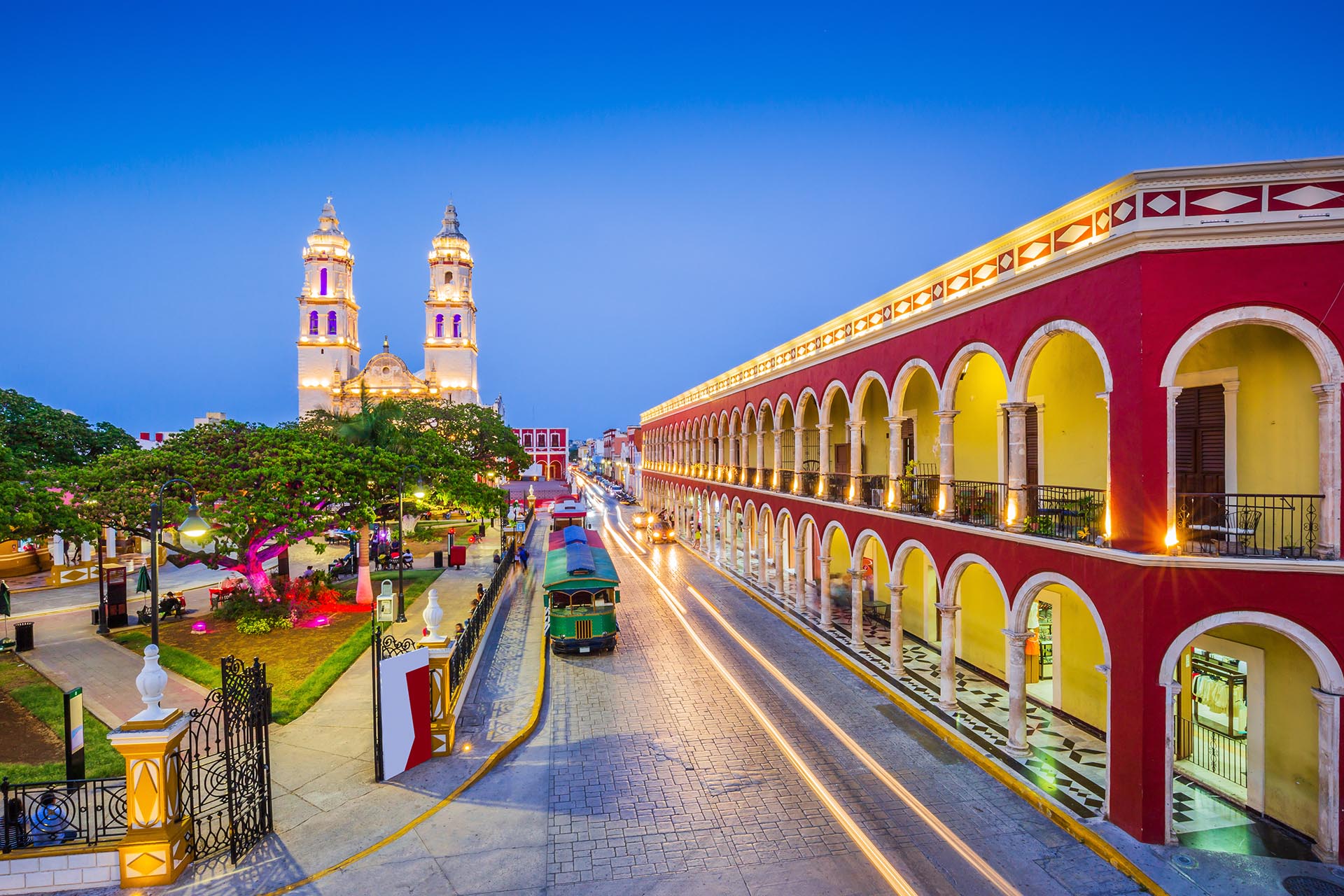 カンペチェの旧市街　メキシコの風景