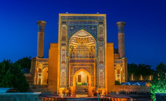 グーリ・アミール廟　サマルカンドの風景　ウズベキスタンの風景