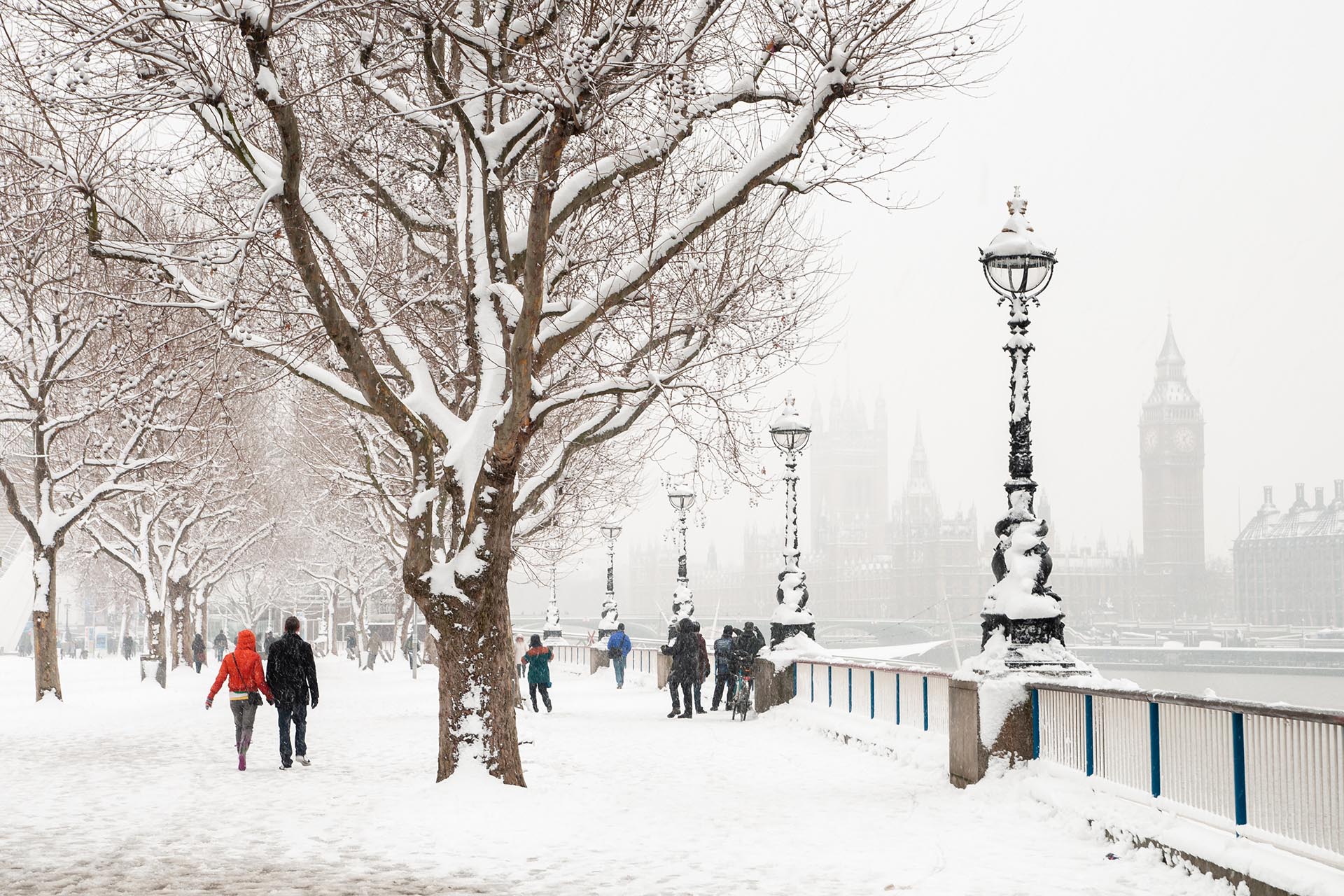 冬のロンドン　ロンドンの雪景色　イギリスの冬の風景