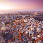 夕暮れ時のテルアビブ　イスラエルの風景