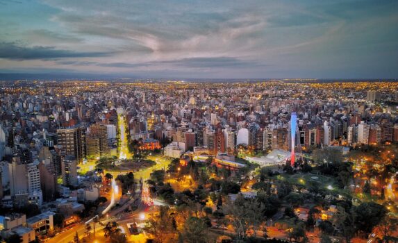 夕暮れのコルドバの眺め　アルゼンチンの風景