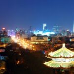 夜の北京の風景　中国の風景
