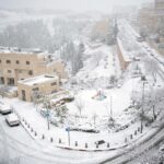 雪のエルサレム　イスラエルの風景