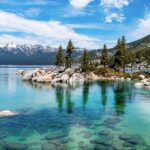 タホ湖の風景　アメリカの風景
