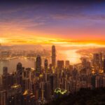 香港の日の出　香港の風景