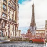 パリ　エッフェル塔のある風景　フランスの風景