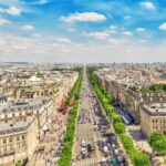 凱旋門の屋上から眺めるパリの風景　フランスの風景