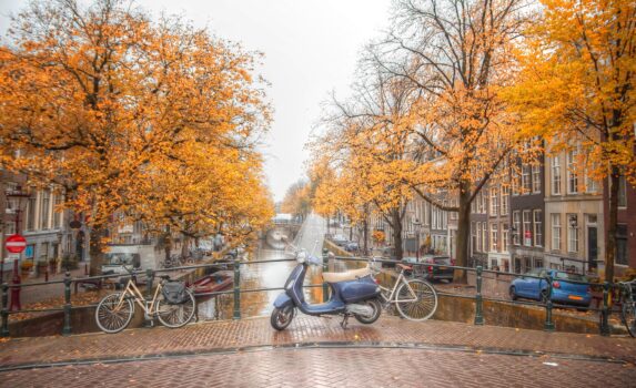 アムステルダムの秋　オランダの秋の風景