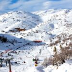 ヘルモン山のスキー場　イスラエルの冬の風景