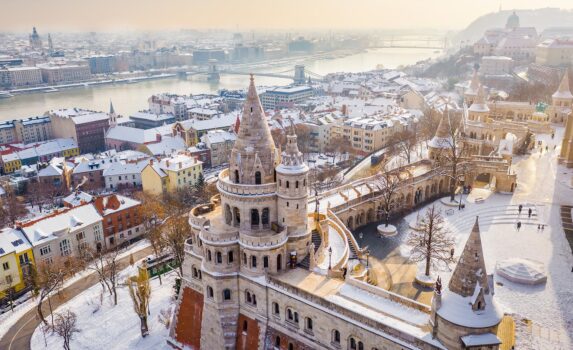 冬の朝のブダペスト　ハンガリーの風景