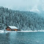 冬のルイーズ湖　カナダの風景