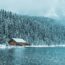 冬のルイーズ湖　カナダの風景