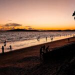 夕暮れのアオナン・ビーチ　クラビの風景　タイの風景