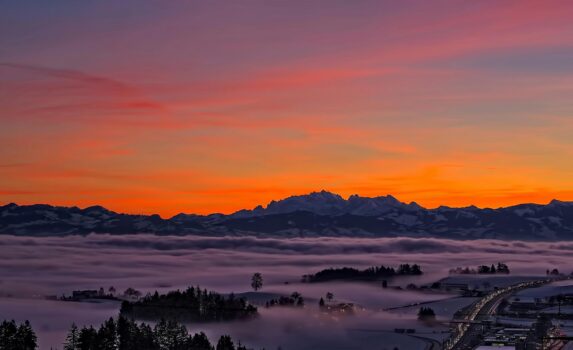 ホルゲンの風景　スイスの風景
