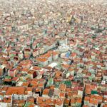 空から見たイスタンブール　トルコの風景
