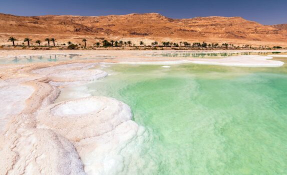 エン・ボケックの死海の風景　イスラエルの風景