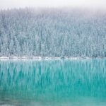 ルイーズ湖　カナダの冬の風景