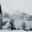 ミッテルベルクの風景　冬のオーストリアの風景