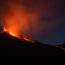 夜のエトナ山　イタリアの風景