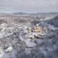 冬のゲラティ修道院　雪のジョージアの風景　ジョージア　イメレティ地方