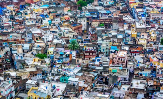 ジョードプルの町並み　インドの風景