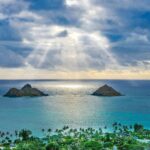 オアフ島ラニカイビーチの風景　ハワイの風景　アメリカ合衆国の風景