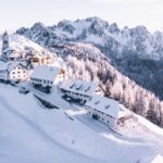モンテ・ルッサリの冬の風景　イタリアの風景