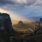 メテオラの絶景　ギリシャの風景