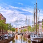 フローニンゲンの街並み　オランダの風景