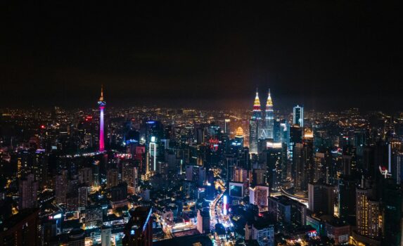 クアラルンプールの夜景　マレーシアの風景