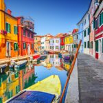 ヴェネツィア、ブラーノ島の風景　イタリアの風景