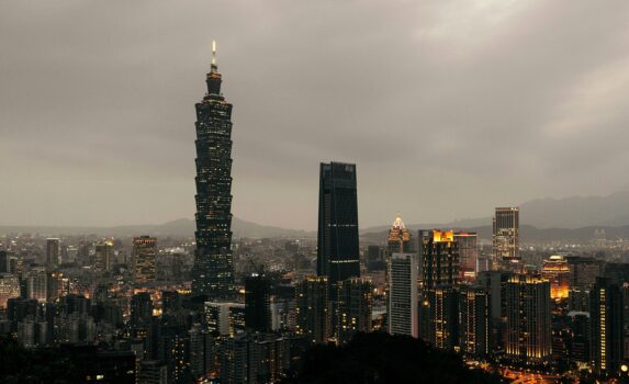 台北の夕暮れ　台湾の風景