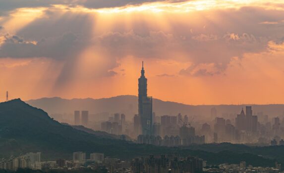 台北の夕暮れ　台湾の風景