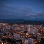 バトゥミの夜景　ジョージアの風景