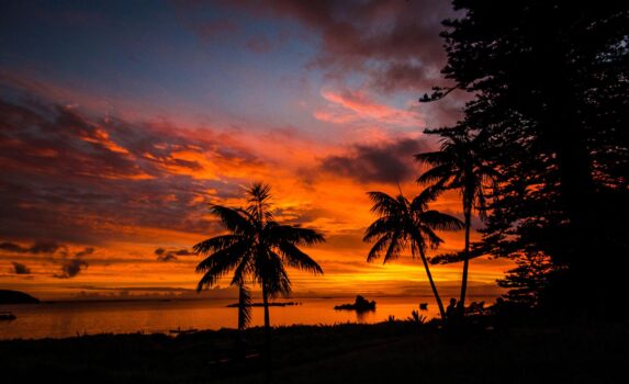 ロード・ハウ島の夕景 　オーストラリアの風景