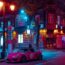 夜のエレバンの町並み　アルメニアの風景