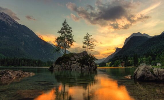 ヒンター湖　ドイツの風景
