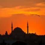 イスタンブールの夕暮れの風景　トルコの風景