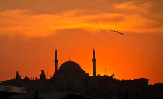 イスタンブールの夕暮れの風景　トルコの風景