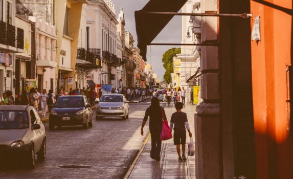メリダの町並み　メキシコの風景