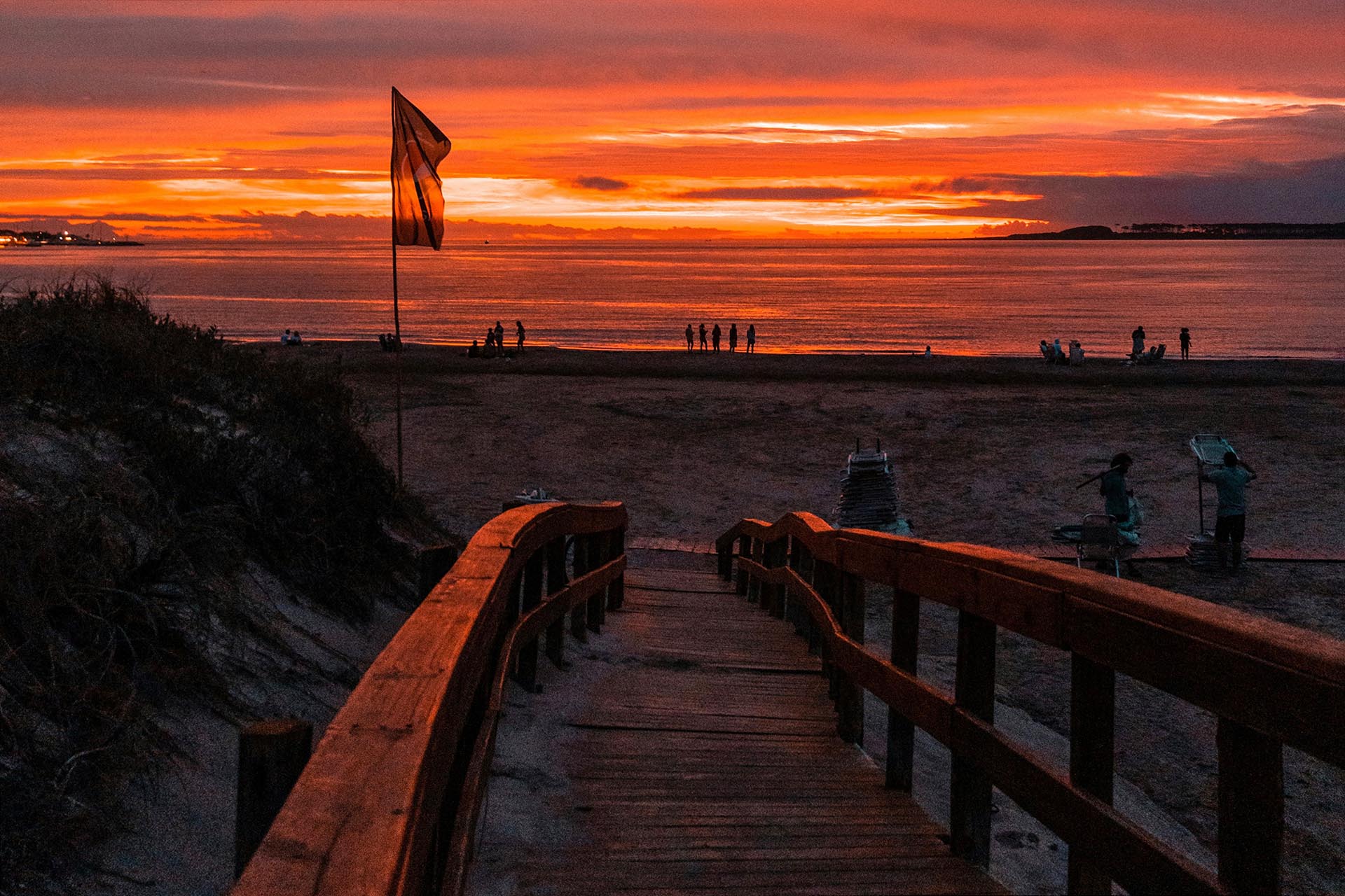 夕暮れのプンタ デル エステ　ウルグアイの風景