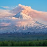 クリュチェフスカヤ火山　カムチャッカ半島の火山　ロシアの風景