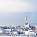 冬のレイキャビク　冬のアイスランドの風景