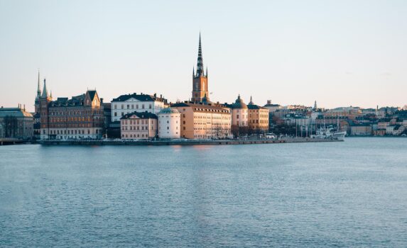 12月のストックホルムの風景　スウェーデンの風景
